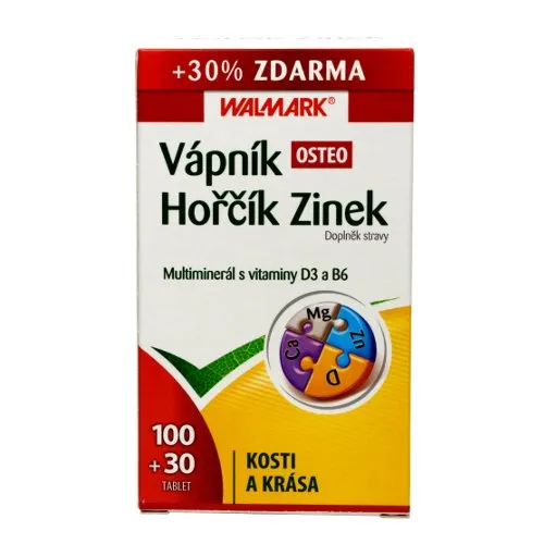 Walmark Vápník Hořčík Zinek OSTEO 100+30 tablet