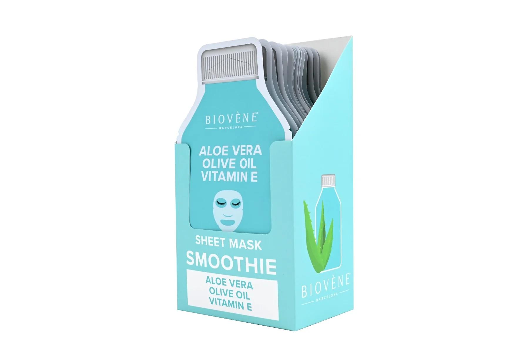 BIOVÉNE Aloe Vera + Vitamin E Dewy-Fresh plátýnková maska 25 ml