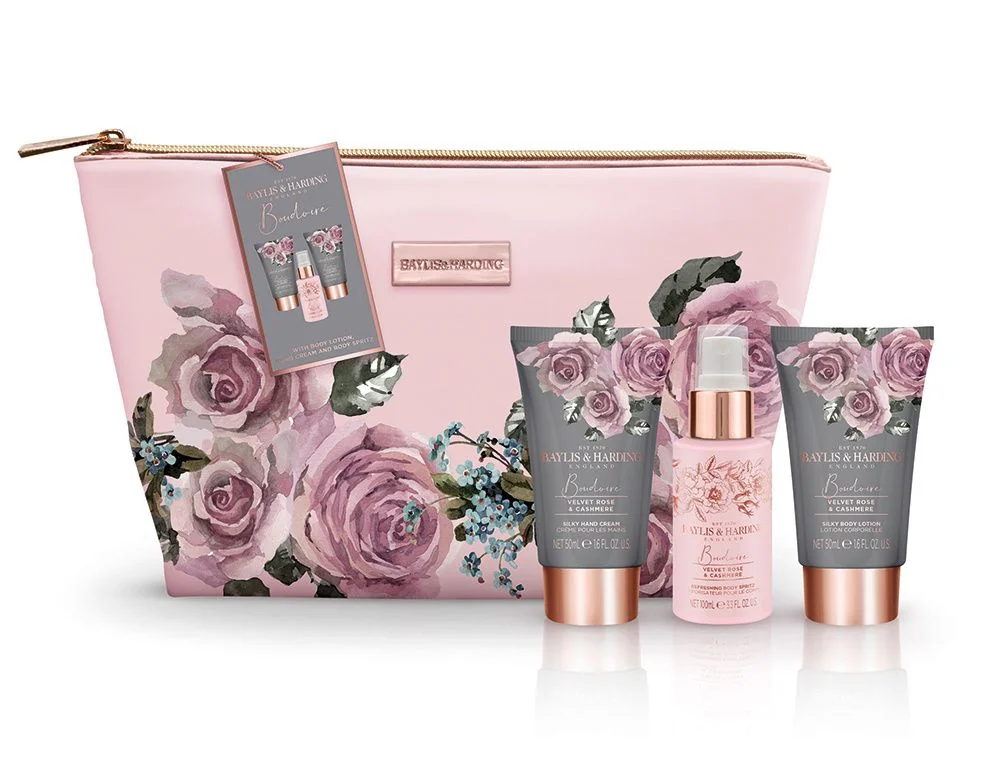 Baylis & Harding Sametová růže a kašmír sada péče o tělo v tašce