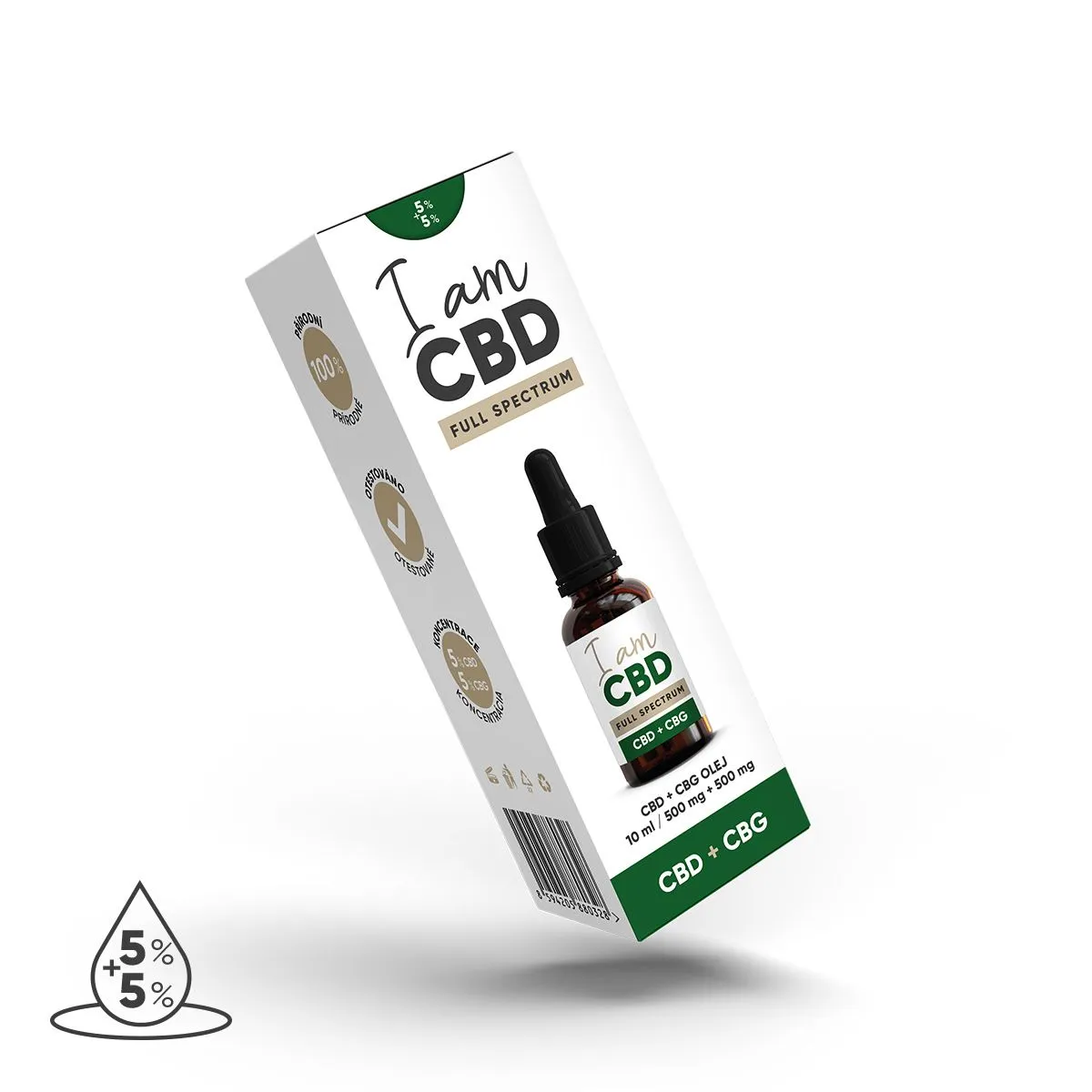 I am CBD Full Spectrum CBD 5% a CBG 5% olej 10 ml