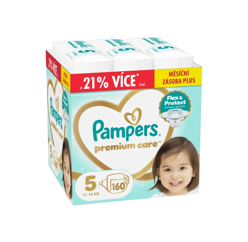 Pampers Premium Care vel. 5 11–16 kg dětské pleny 160 ks