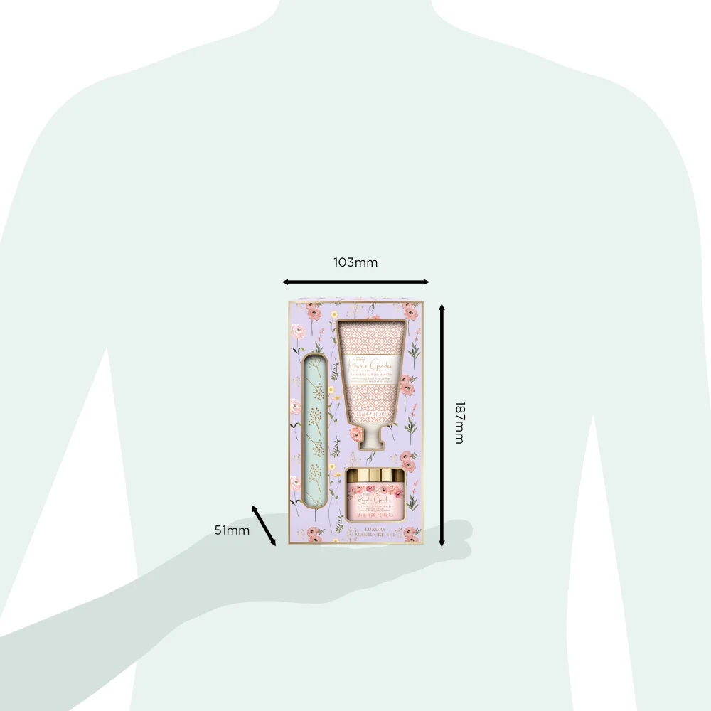 Baylis & Harding Royale Garden Manikúrní sada Levandule & Šípkový čaj 3 ks