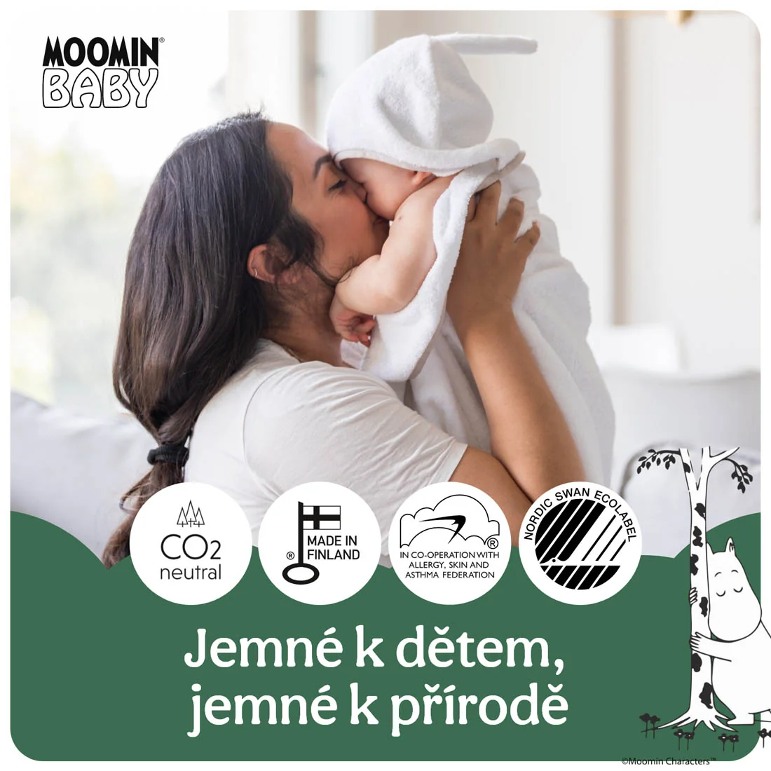 Moomin Baby 4 Maxi 7–14 kg eko pleny 63 ks