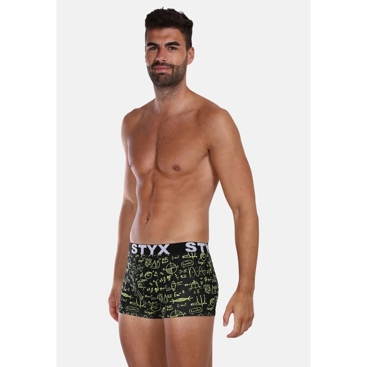Styx Pánské boxerky art sportovní guma nadrozměr fyzika (R1652) 4XL