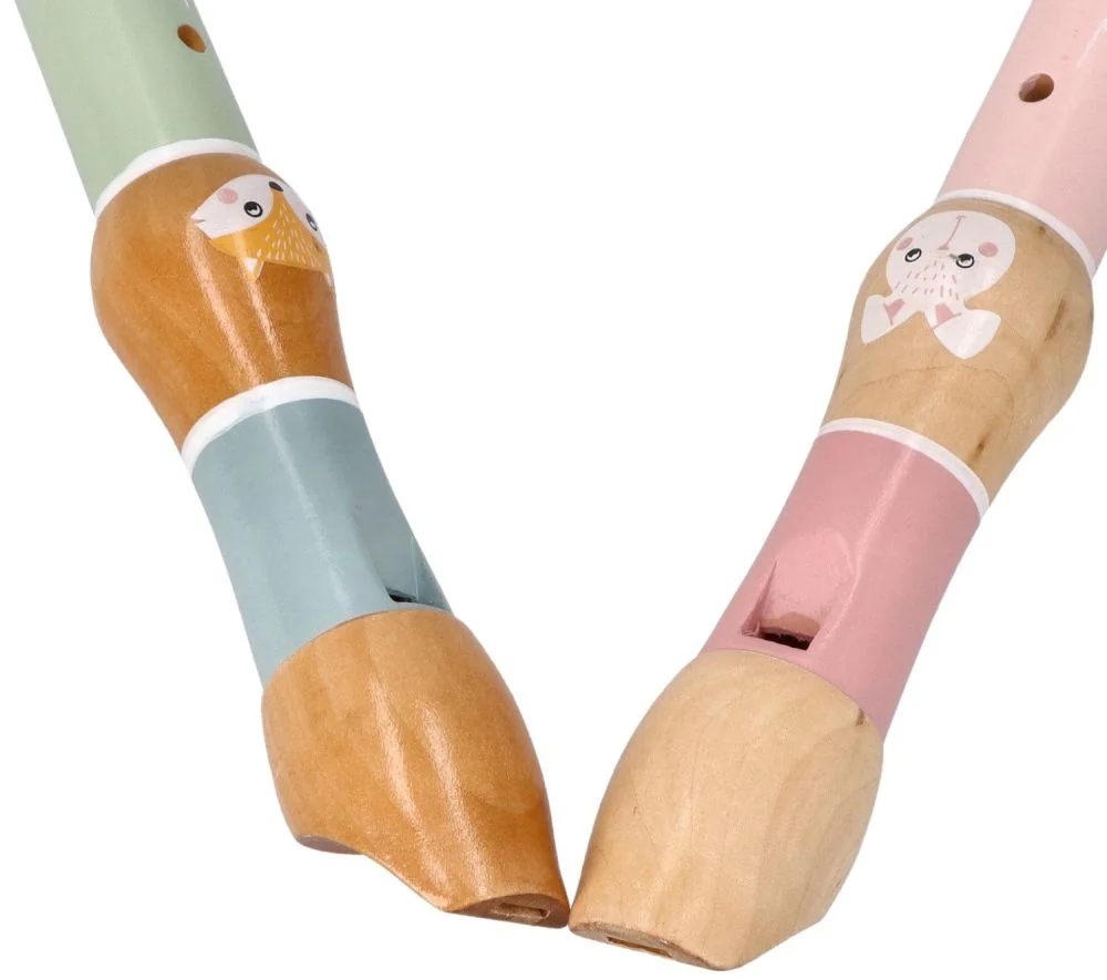 Adam Toys Dřevěná flétna, Králíček - růžová