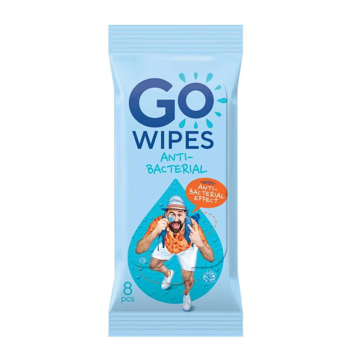 GoWipes Osvěžující vlhčené ubrousky s antibakteriálním účinkem Plastic Free 10x8 ks