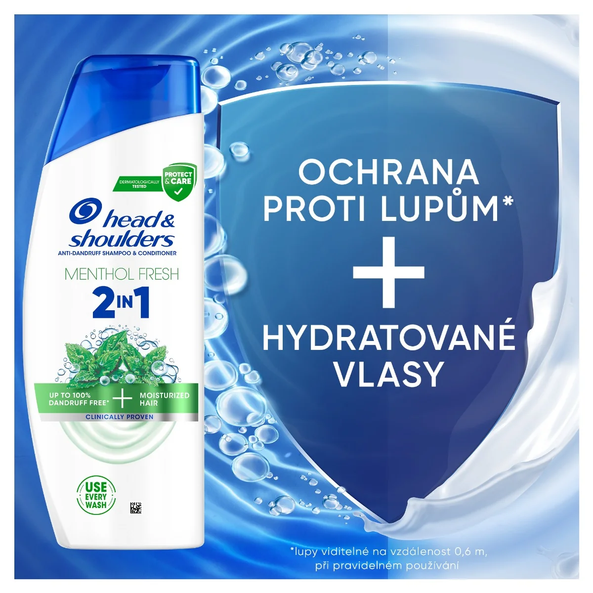 Head&Shoulders Anti-Hairfall with menthol 2v1 šampon a kondicionér proti lupům 330 ml