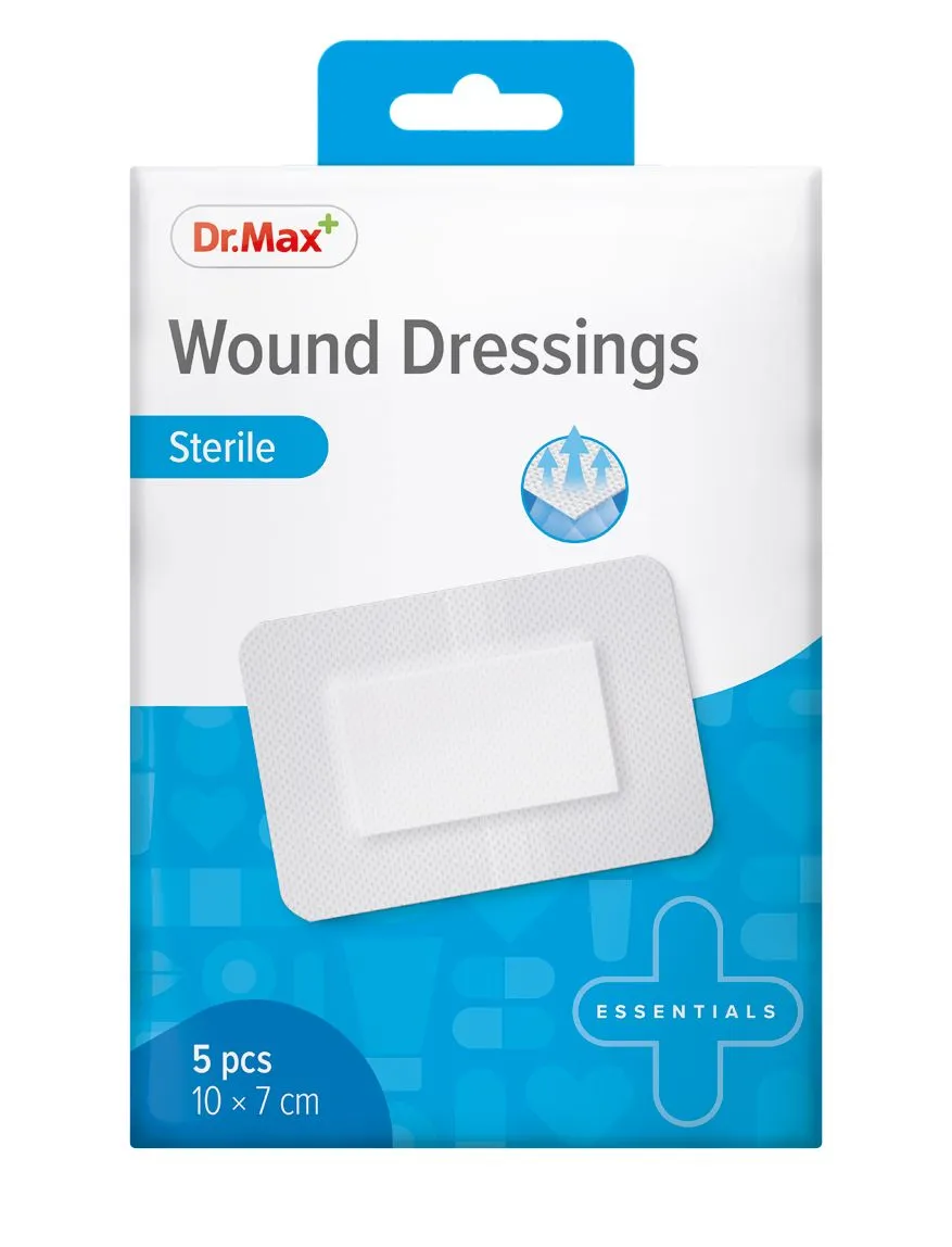 Dr. Max Wound Dressings Sterile 10x7 cm 5 ks