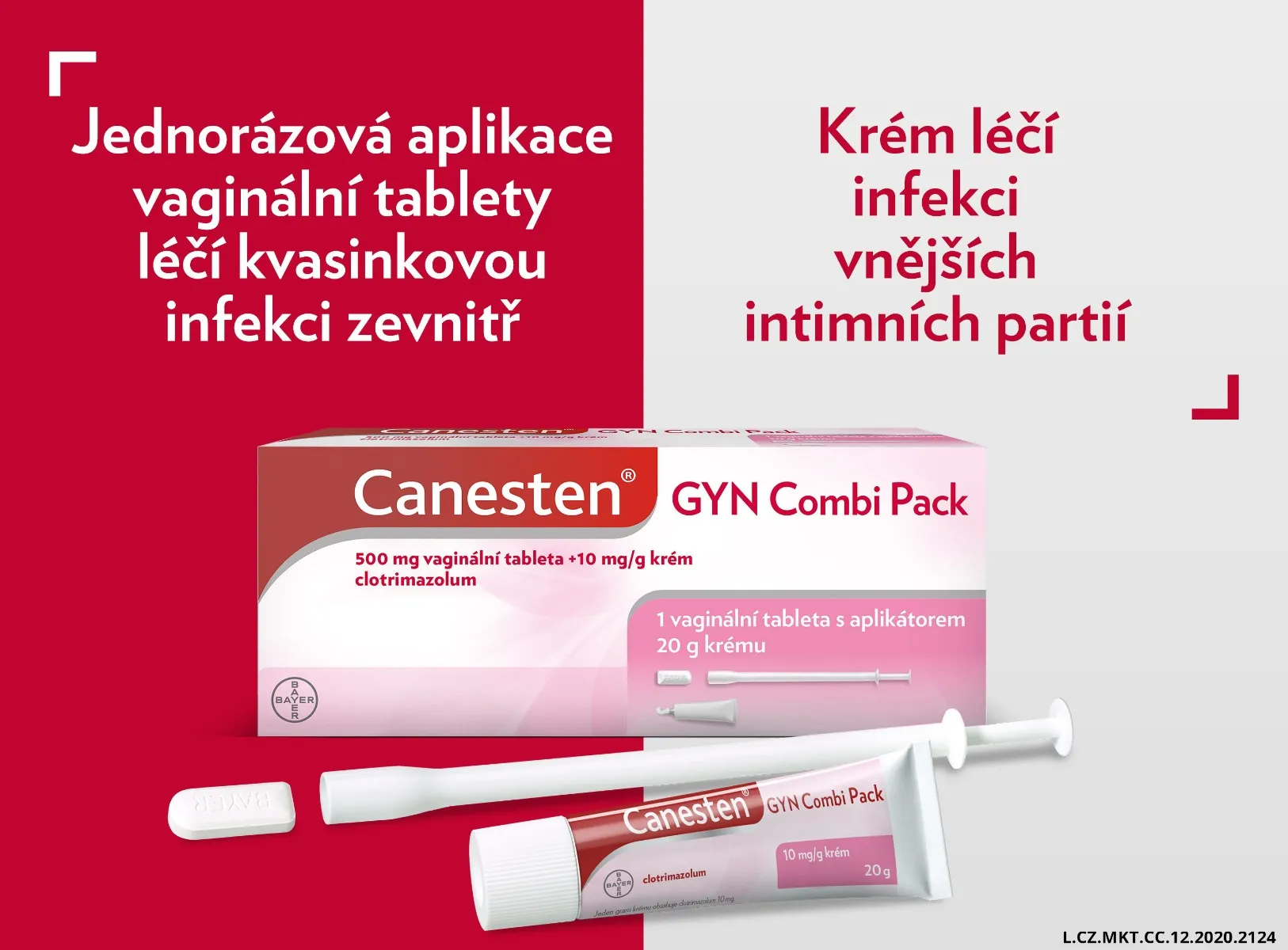 Canesten GYN COMBI PACK vaginální tableta a krém