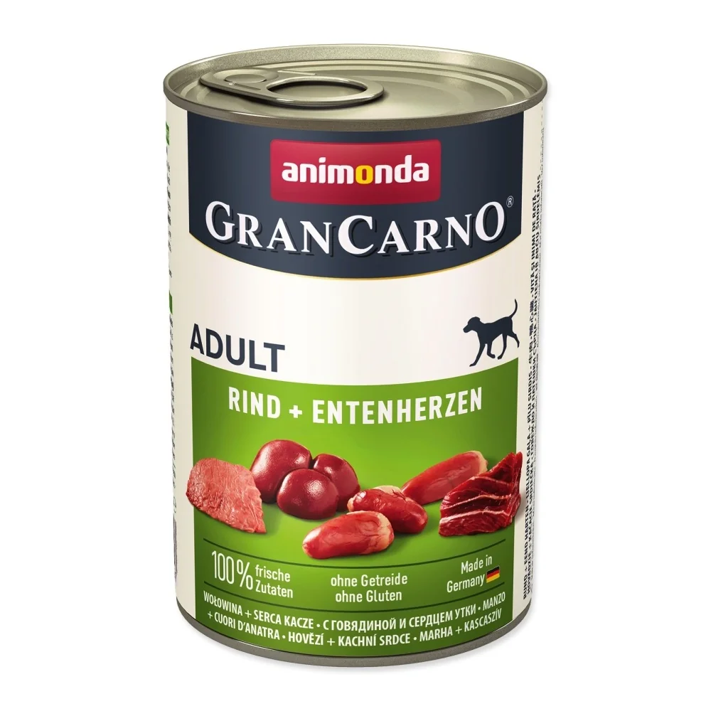 Animonda Adult hovězí a kachní srdce konzerva 400 g