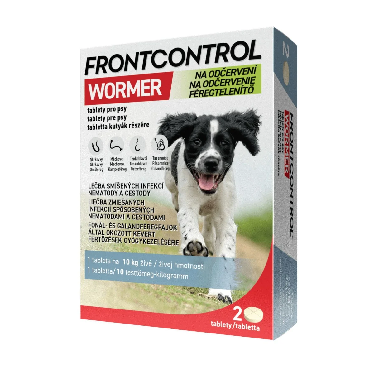 FRONTCONTROL Wormer tablety pro psy 10 kg 2 tablety