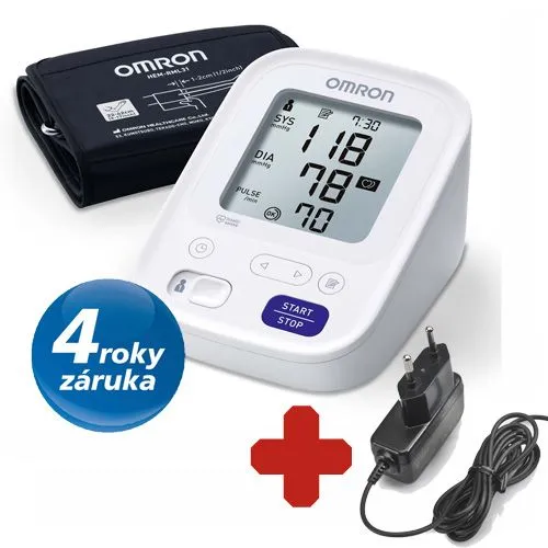 Omron M3 AC digitální tonometr + síťový zdroj