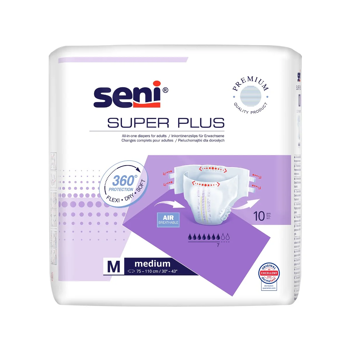 Seni Super Plus Medium inkontinenční plenkové kalhotky 10 ks