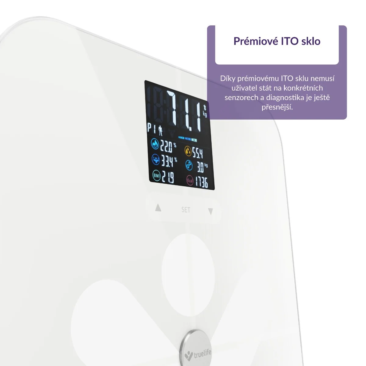 Truelife FitScale W7 BT White digitální váha