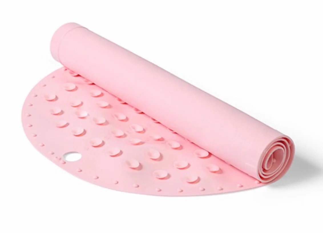 Babyono Protiskluzová podložka do vany, 70 x 35 cm - světle růžová