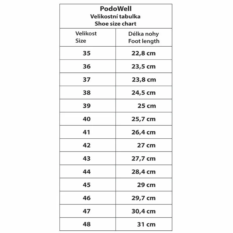 PodoWell VERANO ortopedická teniska pánská černá, velikost: 39