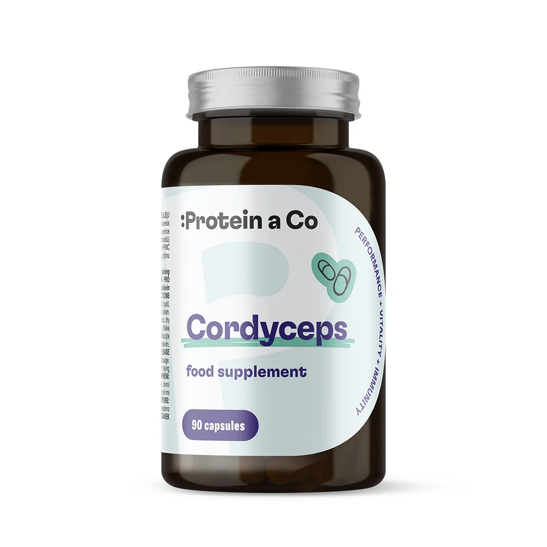 Protein a Co Cordyceps extrakt 40% polysacharidů 90 kapslí 