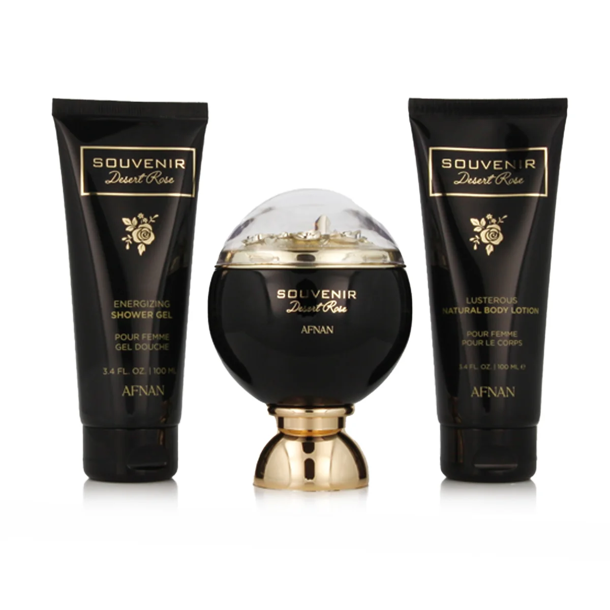 Afnan Souvenir Desert Rose EDP 100 ml + SG 100 ml + BL 100 ml W 
