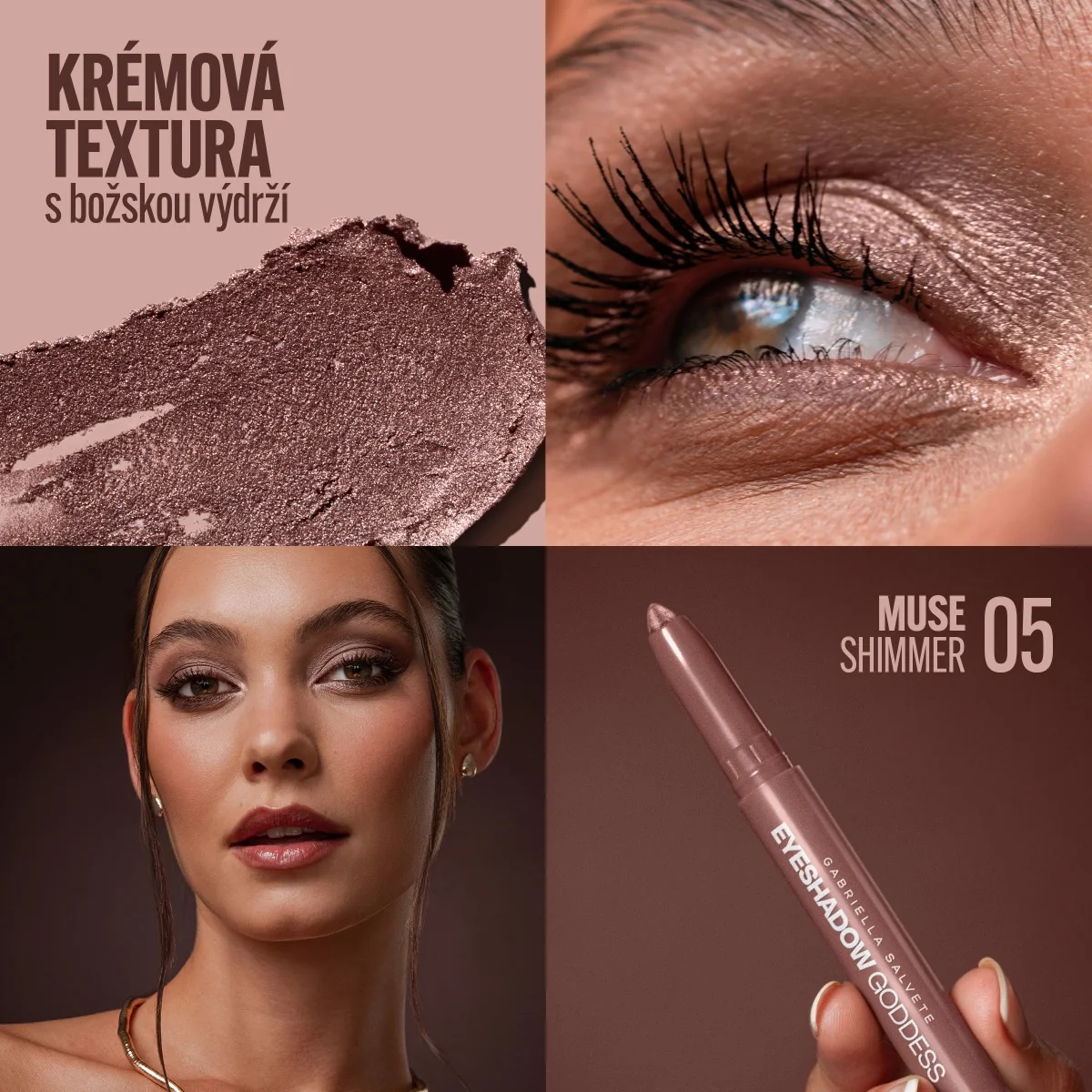 Gabriella Salvete Goddess Eyeshadow Shimmer 05 Muse oční stíny 1,3 g
