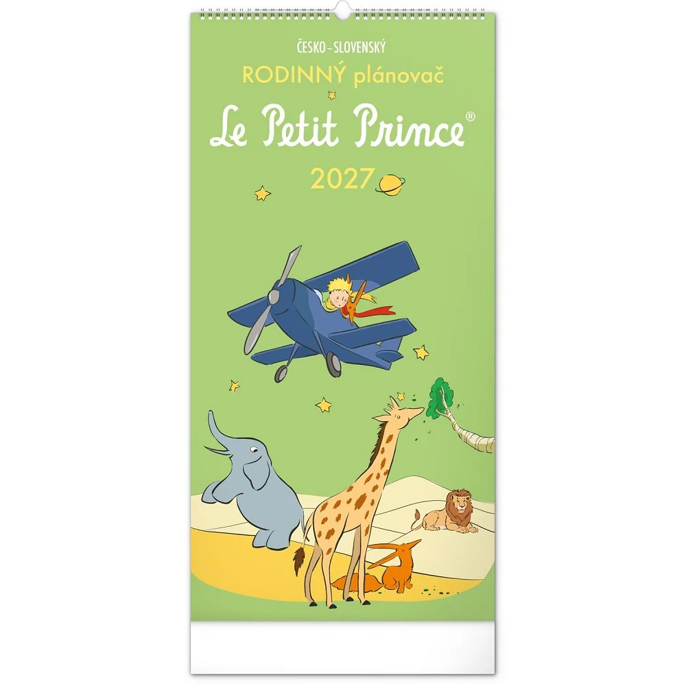 NOTIQUE Rodinný plánovací nástěnný kalendář Malý princ 2027 21 × 42 cm