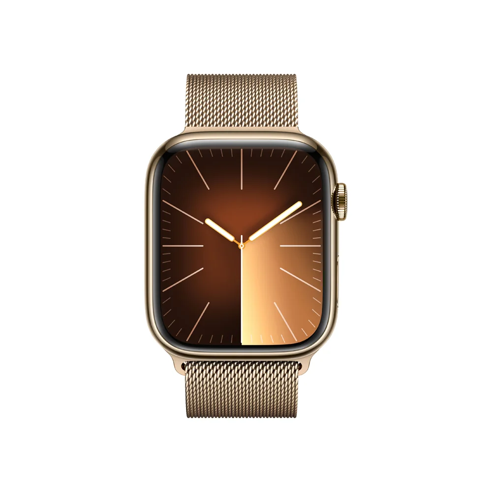 Apple Watch S9 Cellular 45 mm Milanese loop smart hodinky Gold