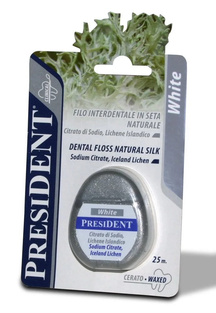 PresiDENT dentální nit White, 25m