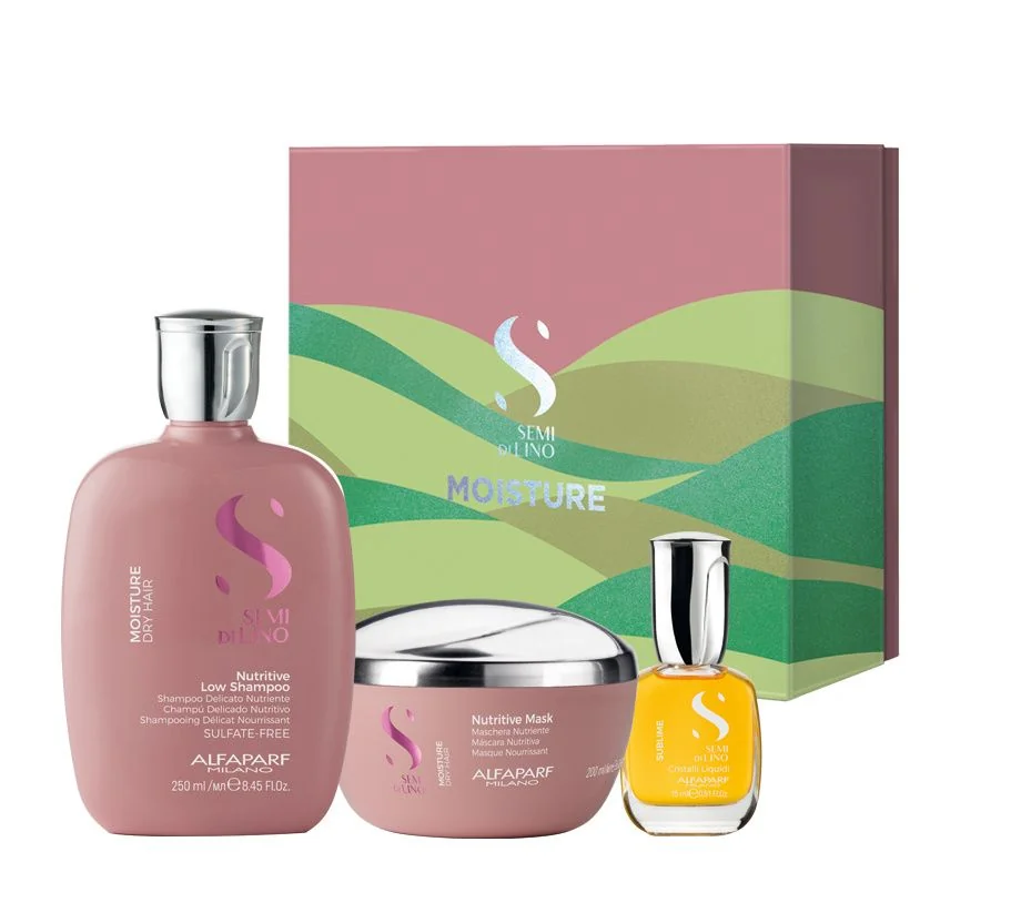Alfaparf Milano Semi di Lino Moisture dárkový set pro suché vlasy