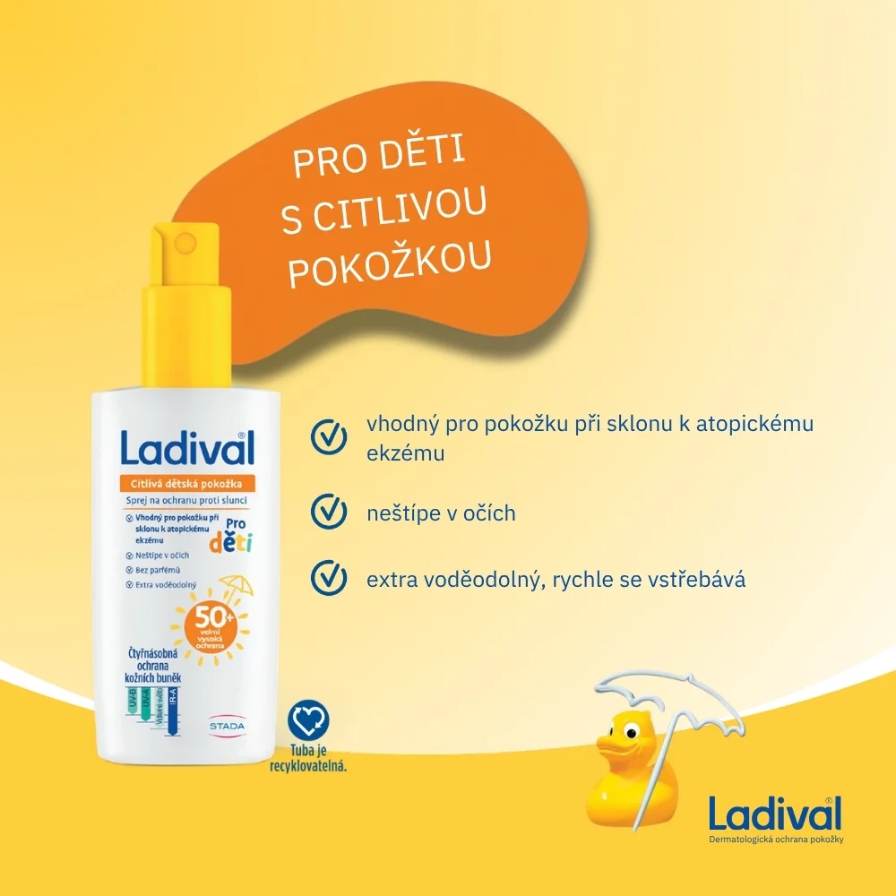 Ladival Dětská citlivá pokožka OF50+ sprej 150 ml