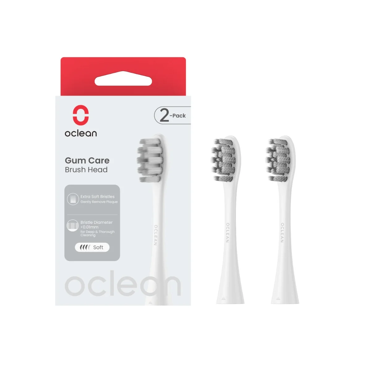 Oclean Gum Care Extra Soft P1S12 náhradní hlavice 2 ks bílé
