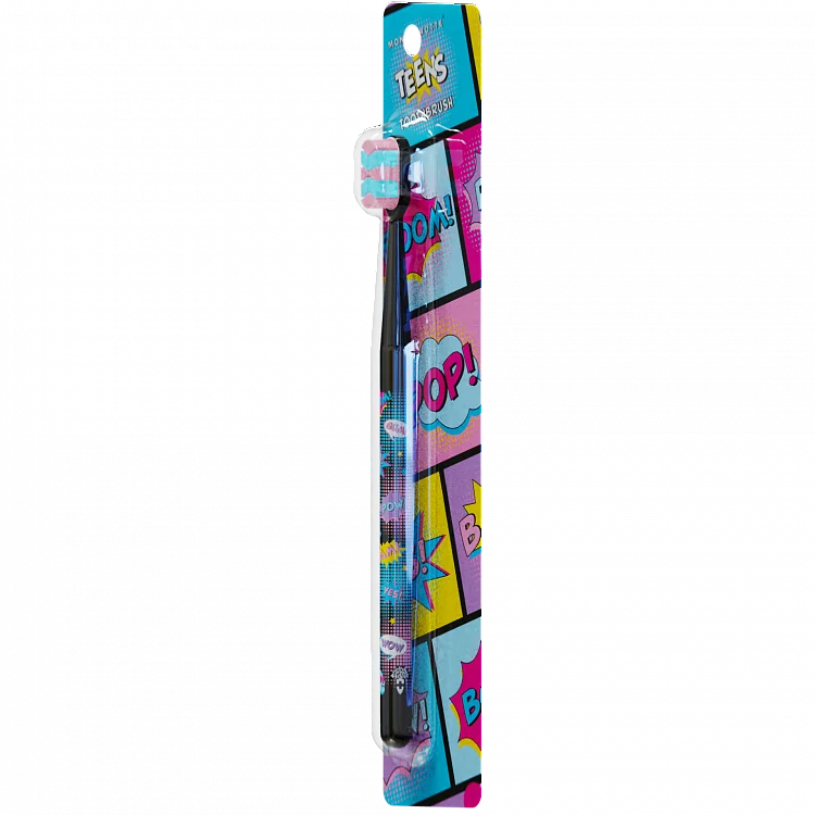 Montcarotte Teens Toothbrush Black zubní kartáček 1 ks