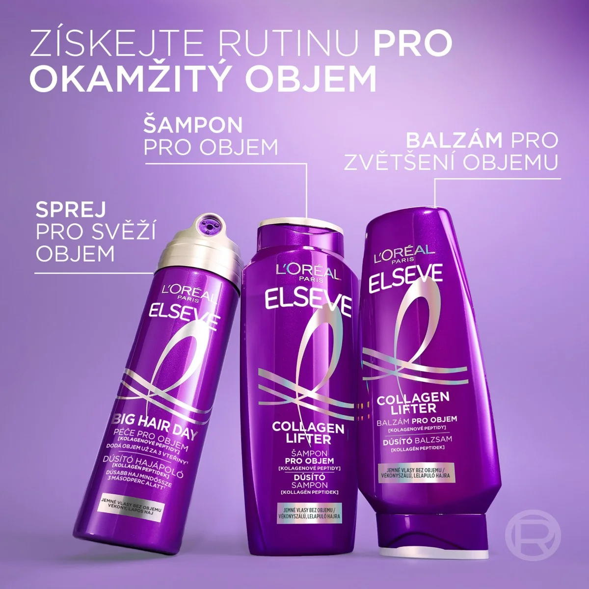 Loréal Paris Elseve Collagen Lifter šampon pro objem 250 ml
