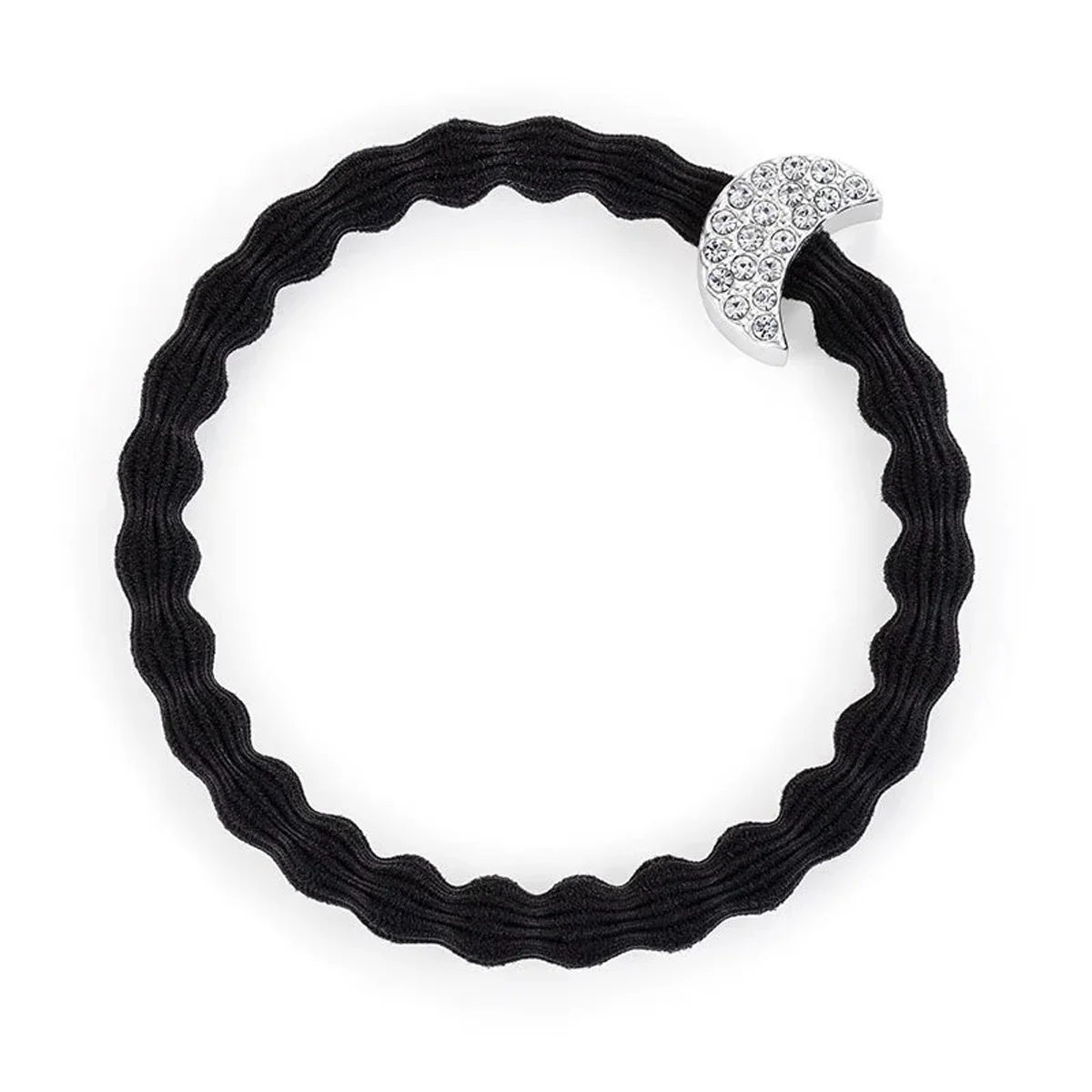 By Eloise London Silver Diamanté Moon Black (černá)