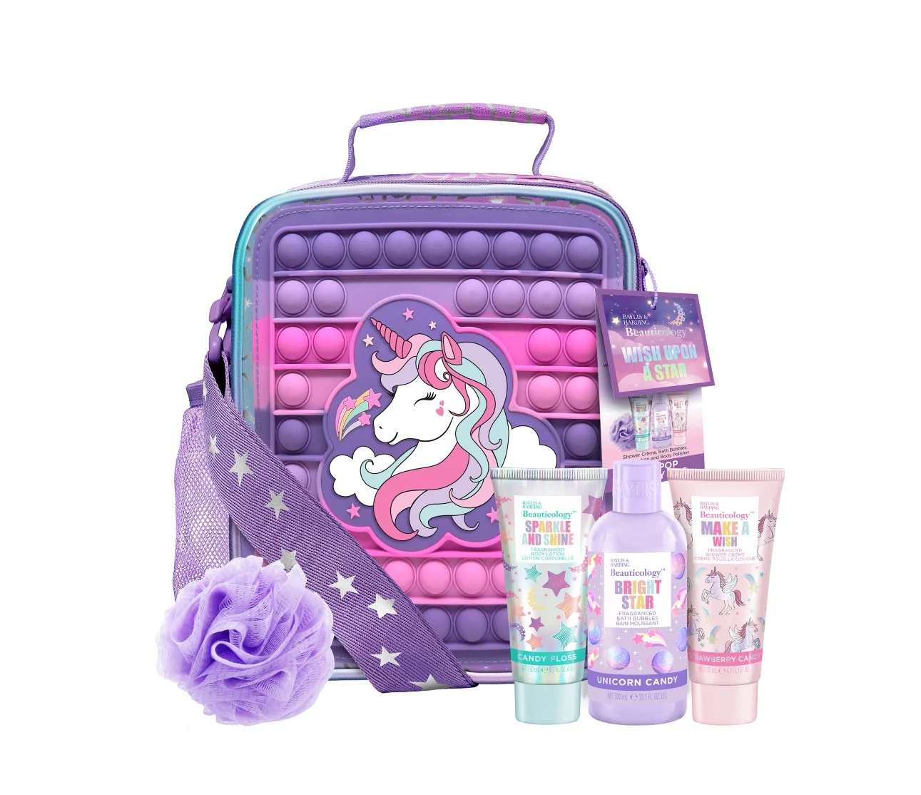 Baylis & Harding Sada péče o tělo v Pop It batohu Unicorn 4 ks