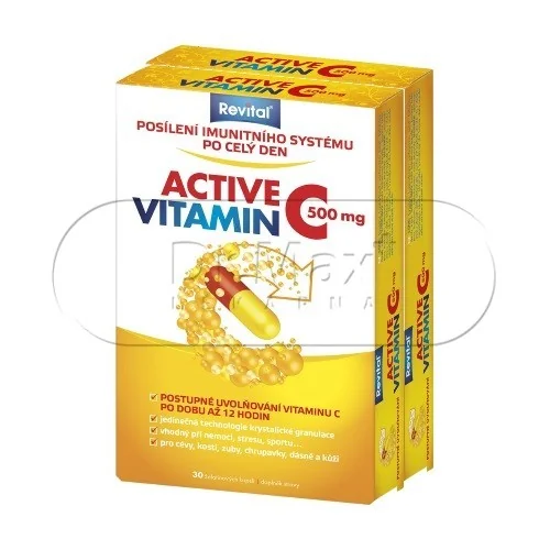 REVITAL Active vitamin C 500mg cps.30