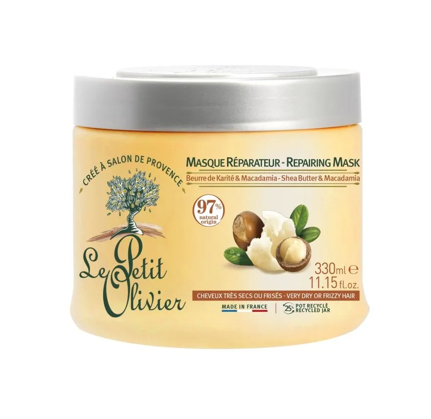 Le Petit Olivier Obnovující maska pro suché vlasy Bambucké máslo a makadamový olej