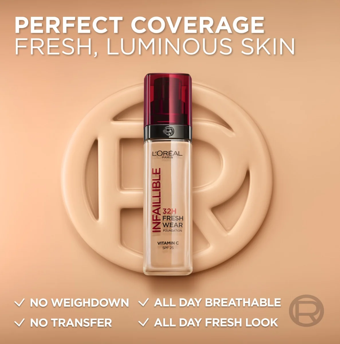 Loréal Paris Infaillible 32H Fresh Wear odstín 100 Warm Doré tekutý make-up 30 ml