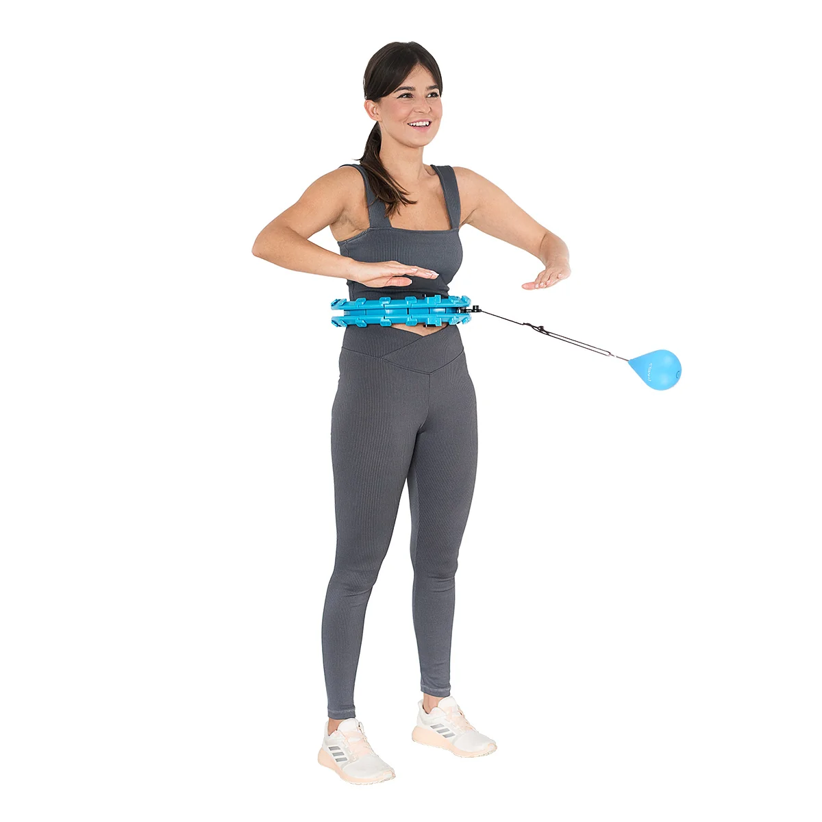 HMS Masážní hula hoop obruč se závažím HHW01 - modrá