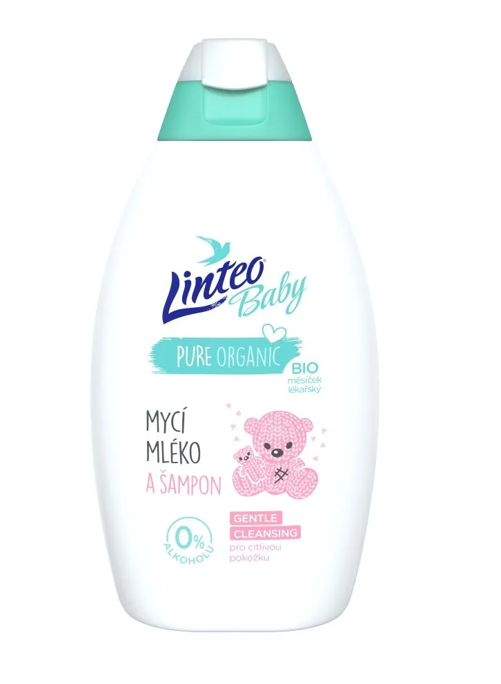 Linteo Baby Dětské mycí mléko a šampon 425 ml