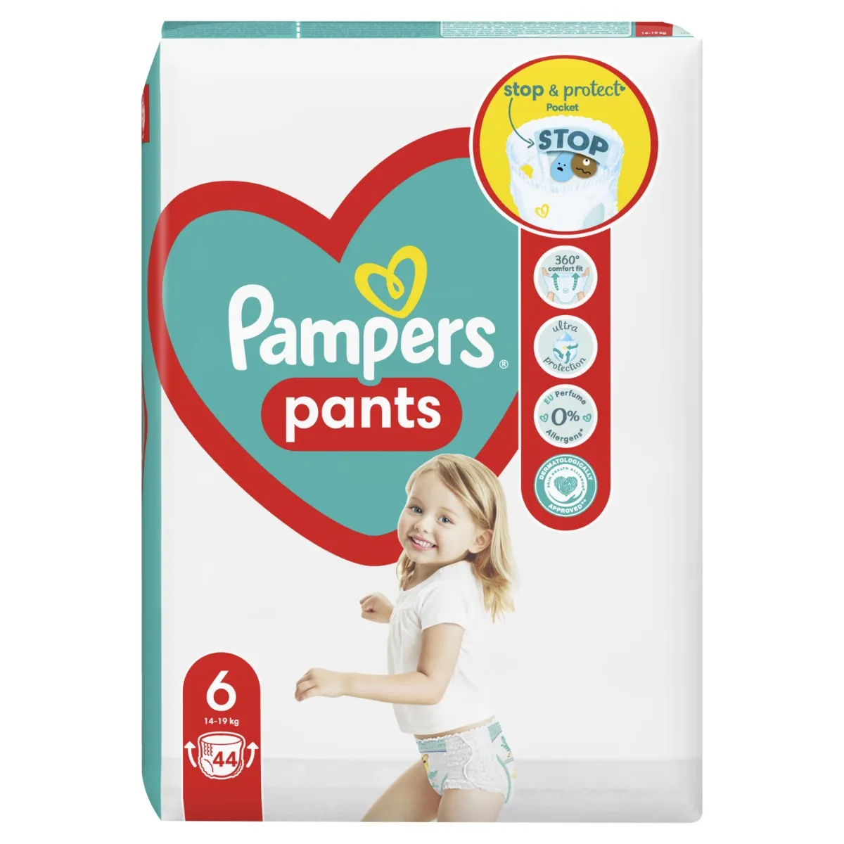 Pampers Pants vel. 6 14–19 kg plenkové kalhotky 44 ks