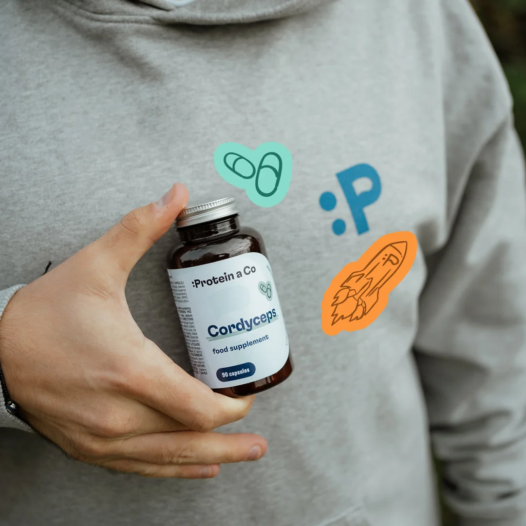 Protein a Co Cordyceps extrakt 40% polysacharidů 90 kapslí