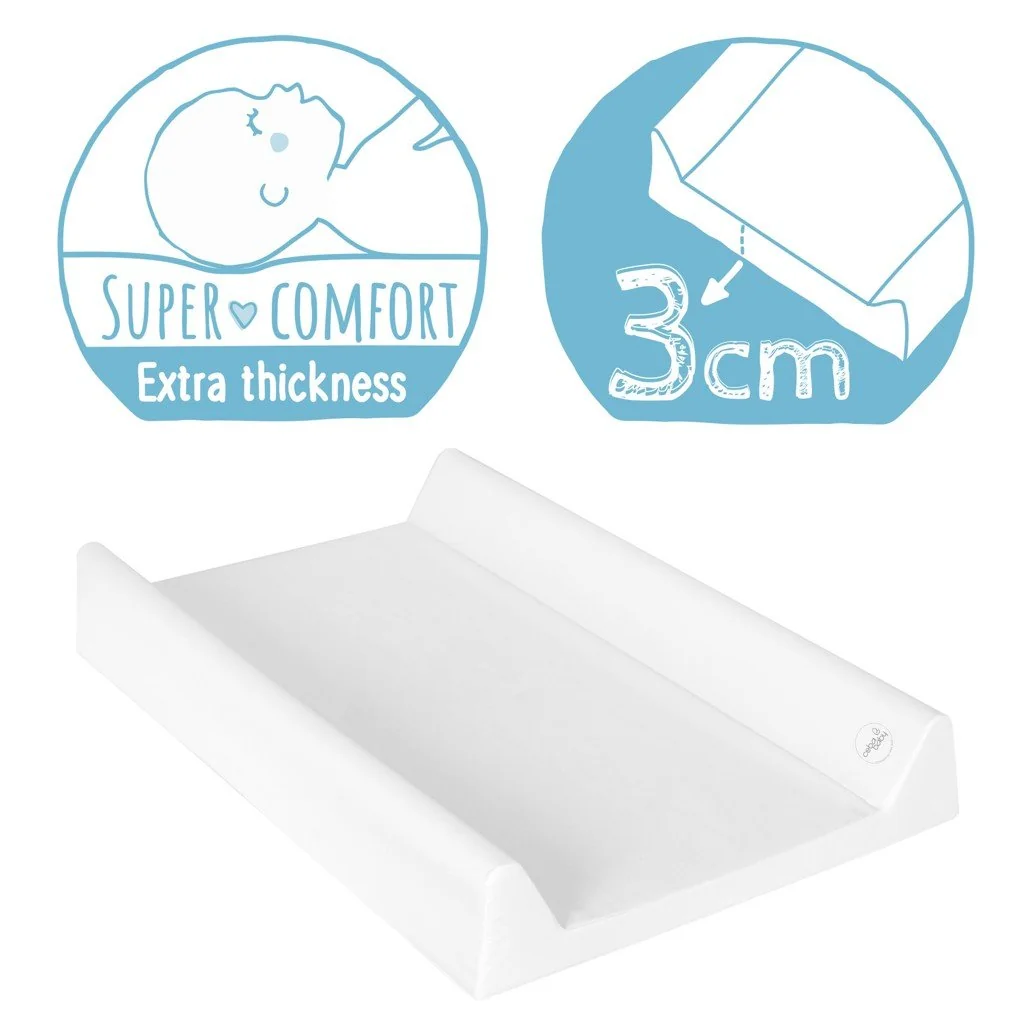 Ceba Podložka přebalovací 2-hranná s pevnou deskou (50x70) Comfort Caro Bílá