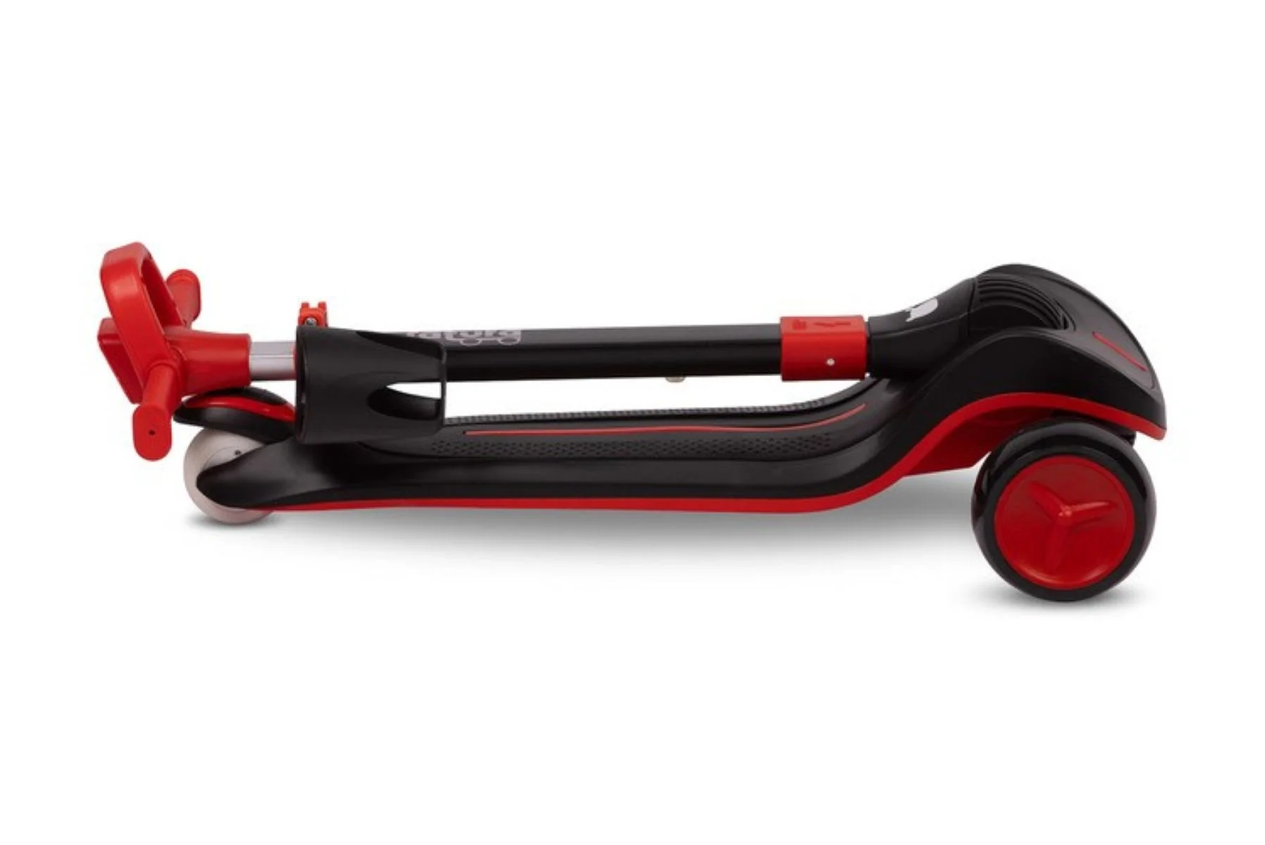 Toyz Dětská tříkolová koloběžka s LED kolečky Satura, černá, červená