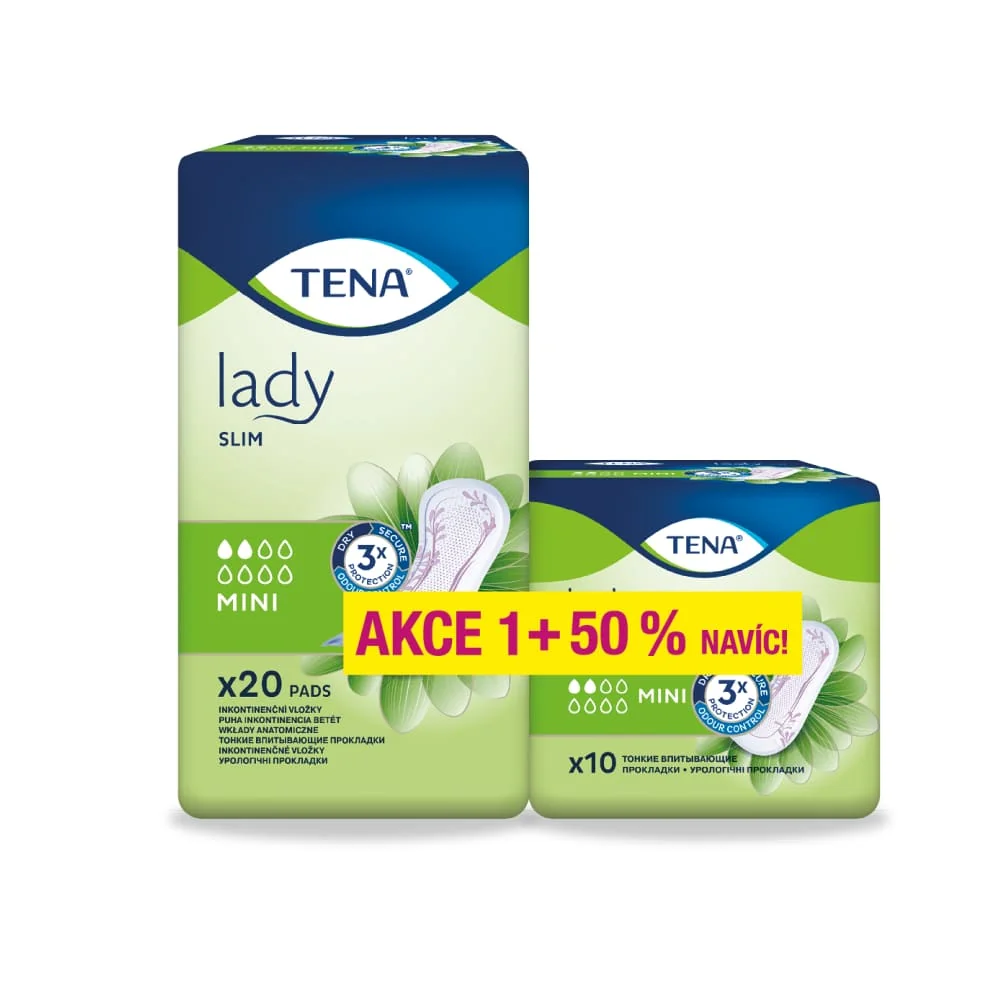 Tena Lady Slim Mini inkontinenční vložky 20+10 ks