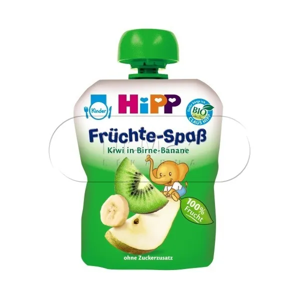 HiPP ovocná kapsička (pyré) BIO Hruška-Banán-Kiwi 90g