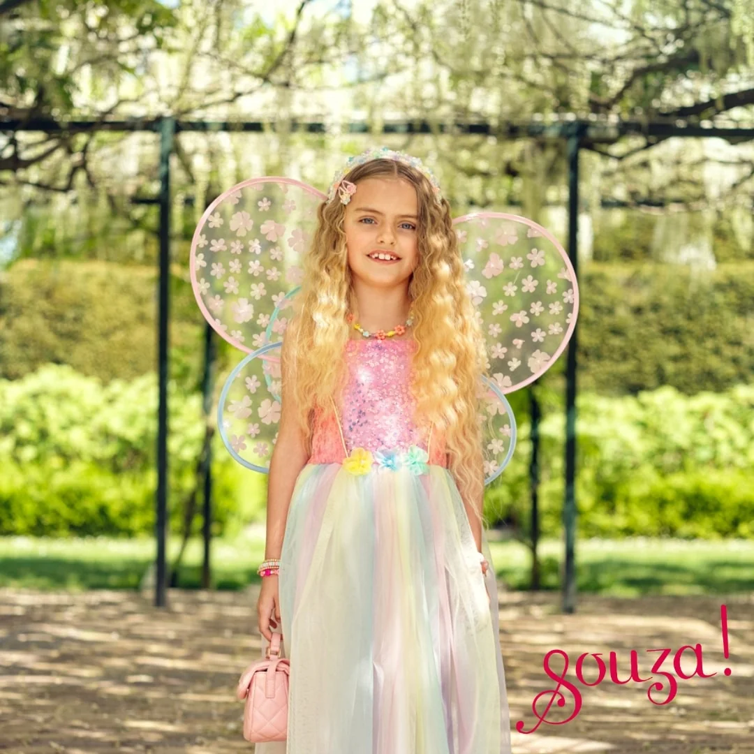 Souza! dětský kostým - víla Flora - 5-7 let, 110-122 cm