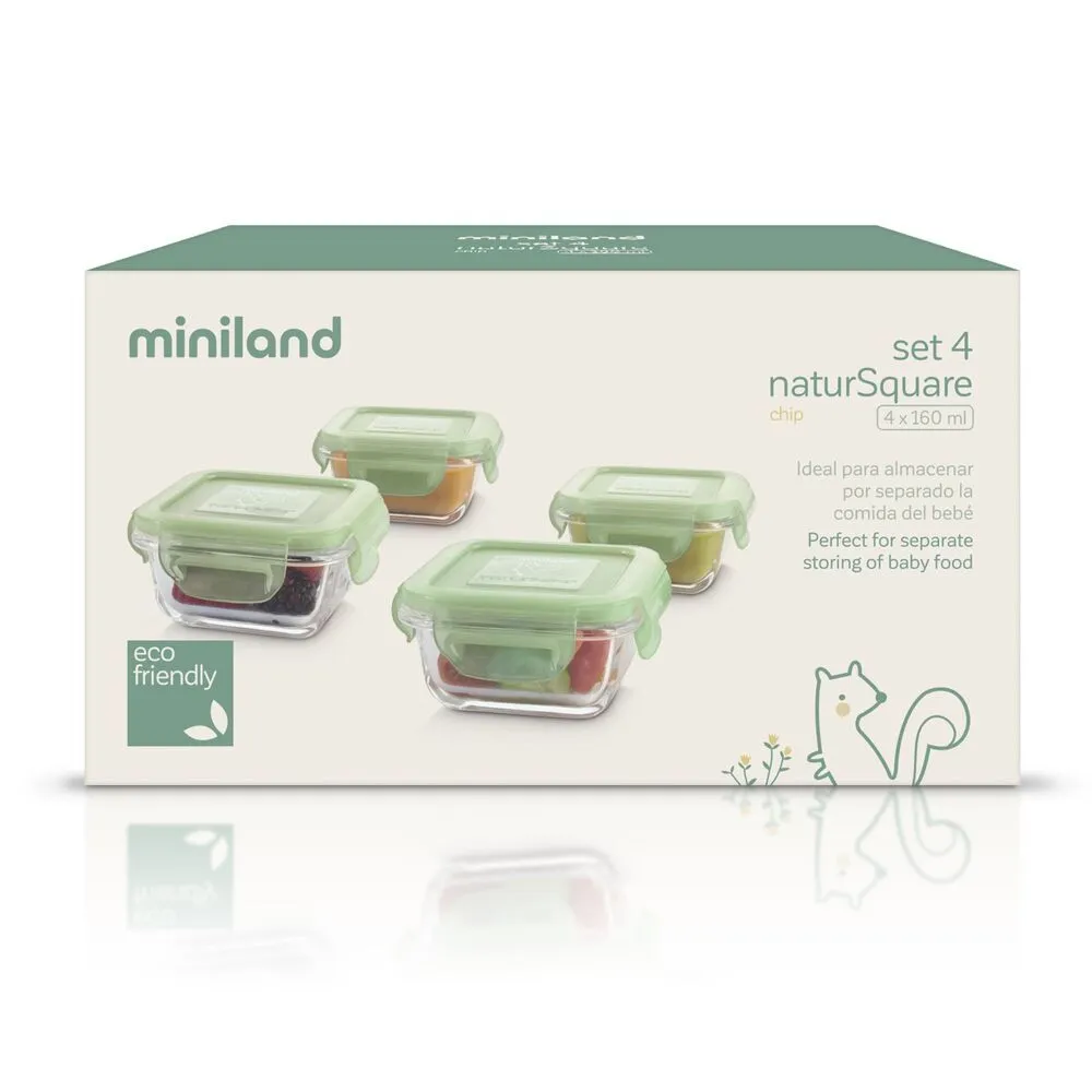 Miniland Misky na jídlo Natur veverka 4 ks