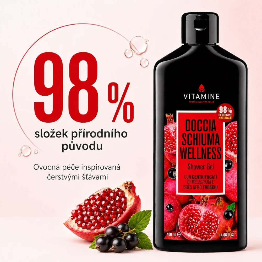 Vitamine Wellness Granátové jablko a rybíz sprchový gel 400 ml