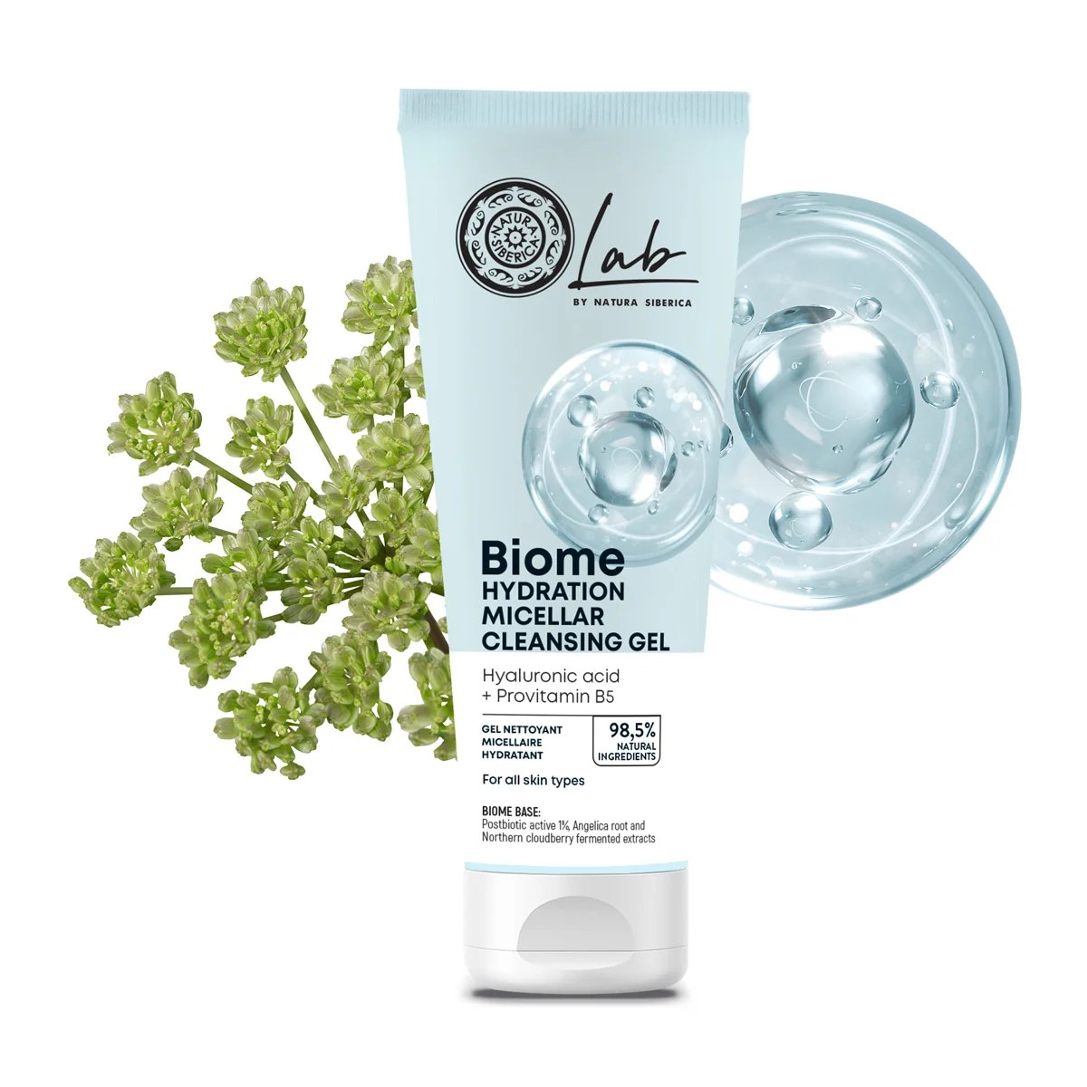 Natura Siberica Lab Biome Hydration Micelární čisticí gel 140 ml