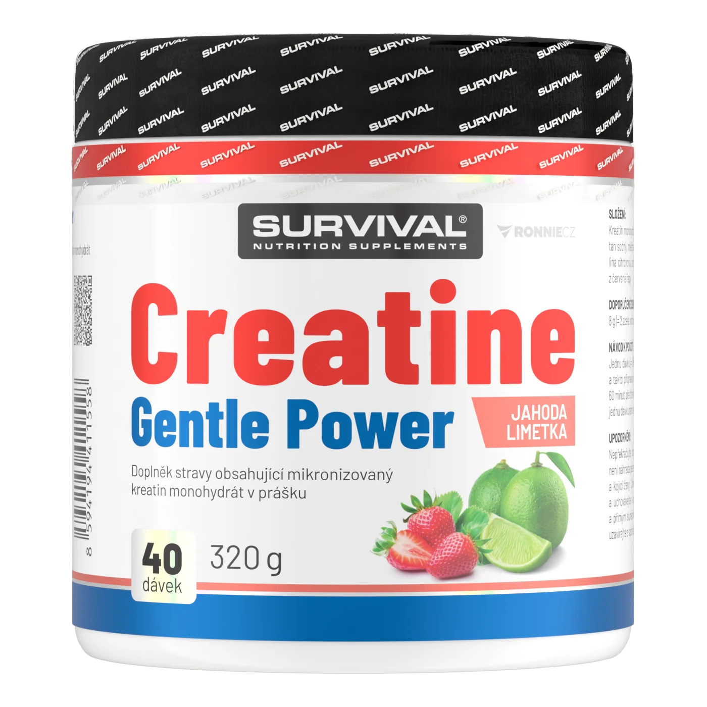 Survival Creatine Monohydrate Gentle Power 320 g limeta-jahoda