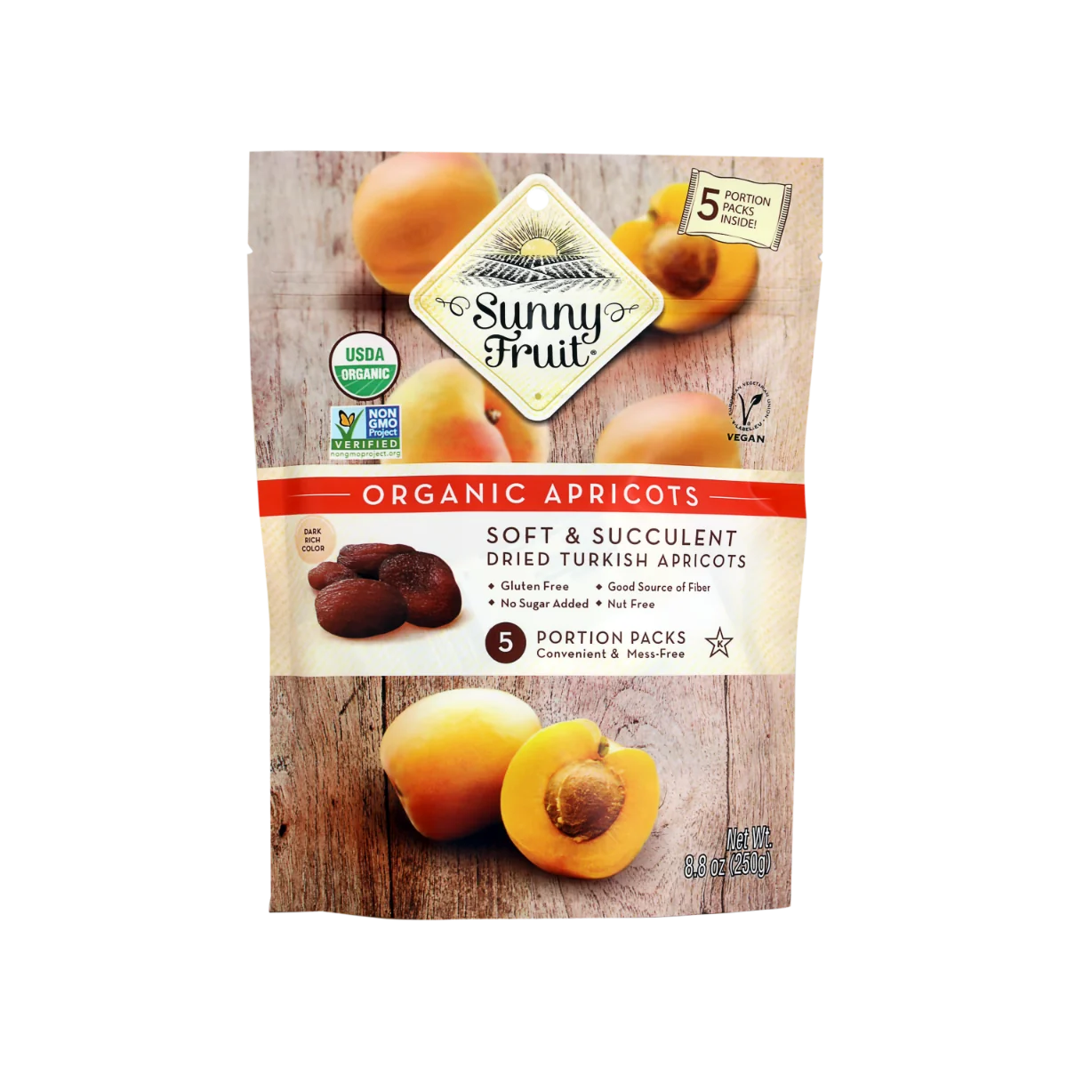 Sunny Fruit BIO Meruňky sušené na slunci 5x50 g
